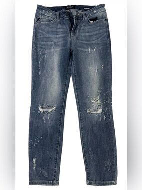 Judy Blue Women's Distressed Jeans in Medium Blue Wash